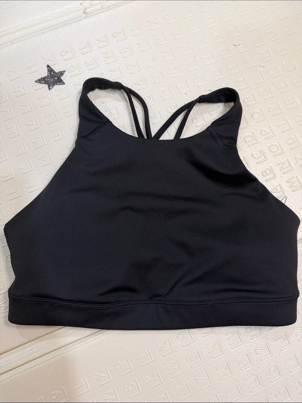 Old Navy Black High-Neck Racerback Sports Bra